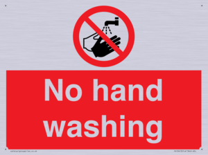 No hand washing